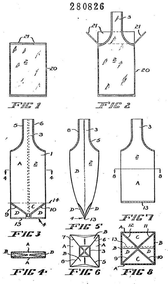 Container and pack for liquids or 'goon bag'